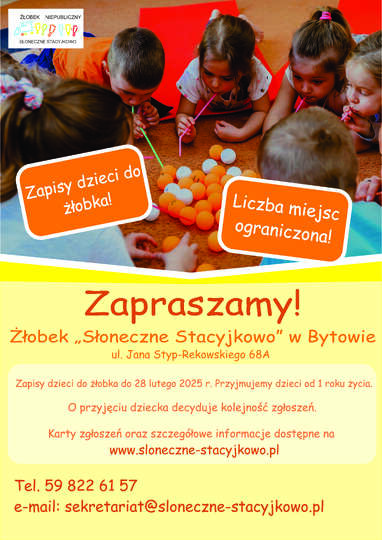 Zapisy dzieci do Żłobka