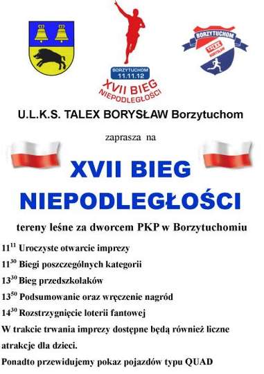 XVII Bieg Niepodległości w Borzytuchomiu